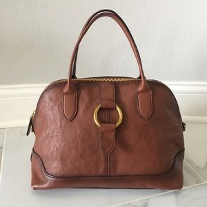 NWT Frye Ring Dome Purse Cognac